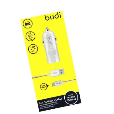 budi-2-usb-dual-port-2-4a-fast-car-charger-usb-plug-with-type-c-cable