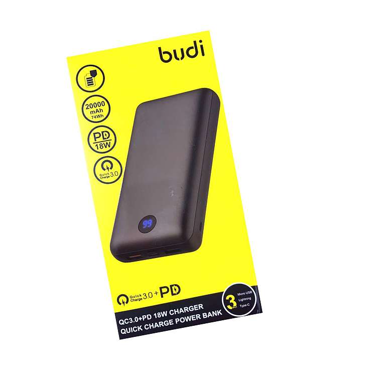 BUDI QUICK CHARGE QC 3.0 + PD 18W 20000mAh POWER BANK
