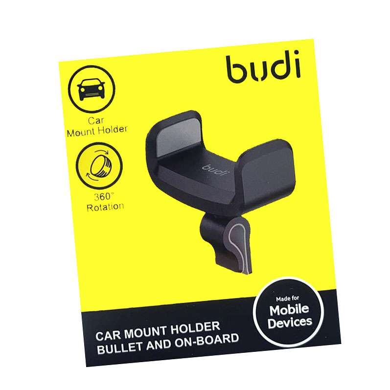 BUDI AIR VENT CAR MOUNT HOLDER BULLET AND ON BOARD 360 ROTATION